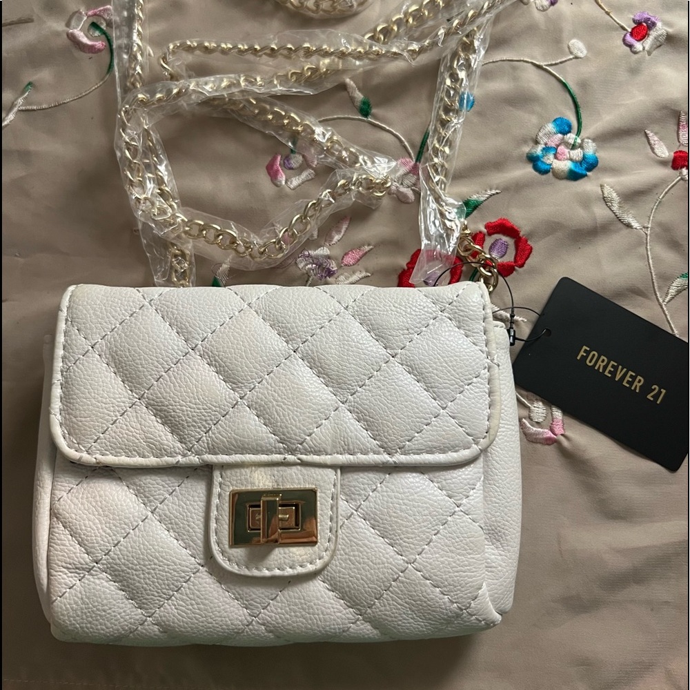 Forever 21 Quilted Faux Crossbody Bag